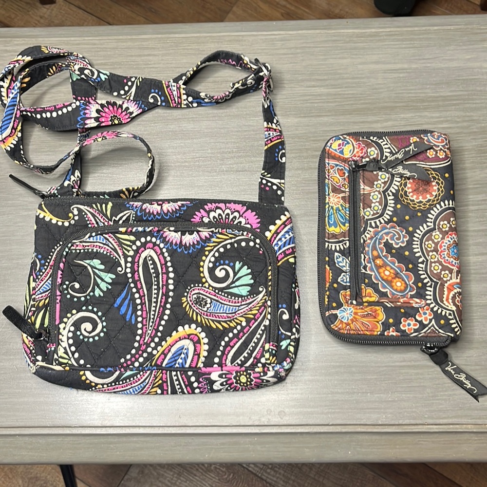 Vera Bradley crossbody purse and wallet